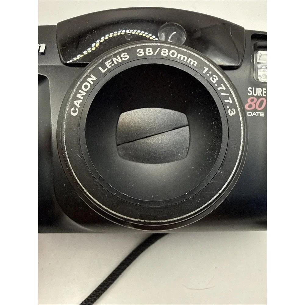 Canon Sure Shot 80 Tele SAF 35mm Point & Shoot Film Camera Works PLEASE READ